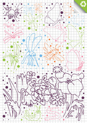 Floral background vector