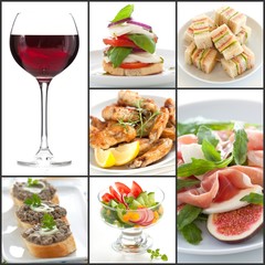 party buffet collage
