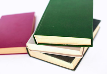 books on white background