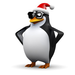 3d Penguin thinks he's Santa Claus!
