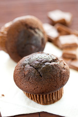 tasty chocolate muffin