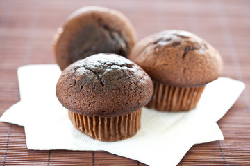 tasty chocolate muffin