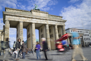Naklejka premium Turysta w Berlinie