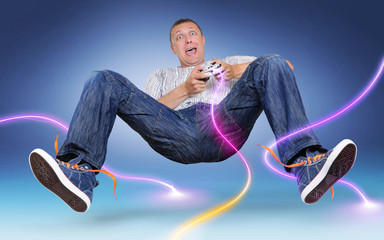 Unreal gamer with gamepad