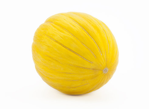 Yellow melon with clipping path
