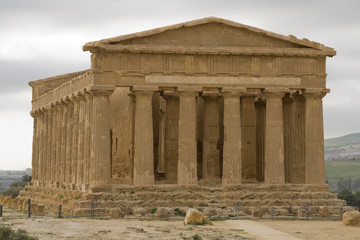 Ruins of Concord temple in Agrigento.
