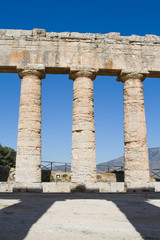 Ruins of Doric Temple in Archaeological Park Segesta