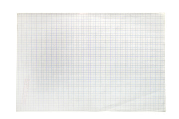 Blank squared notebook sheet