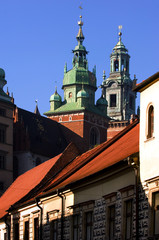 Fototapeta na wymiar Kanonicza street with John Paul II house, Krakow