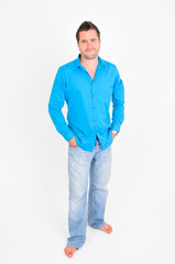 Man in Blue Shirt