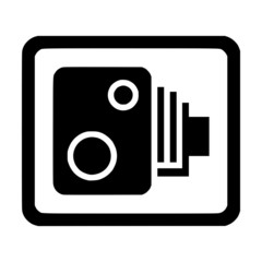 Traffic speed camera sign