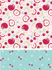 Spring fruit seamless twin wallpaper
