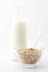 Muesli and milk
