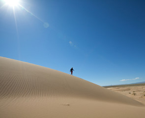 Hike in desert