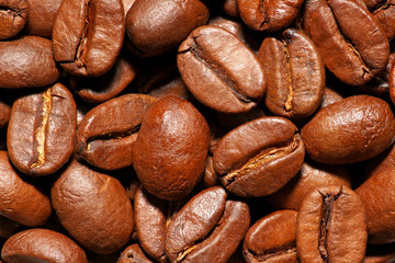 Coffee background. Horizontal shot