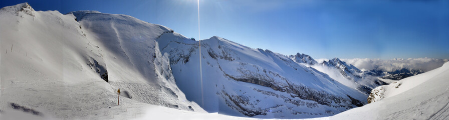 Fototapeta na wymiar Panorama Haute Savoie Montagne