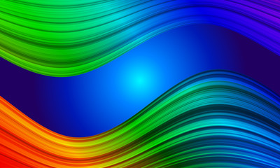 Abstract Rainbow Wave Background