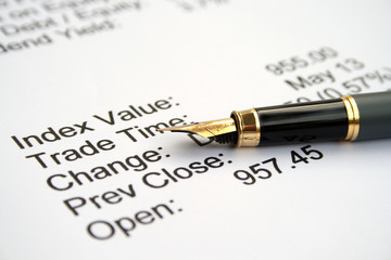 Obraz premium Stock market report
