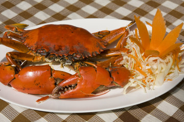 Cooked crab