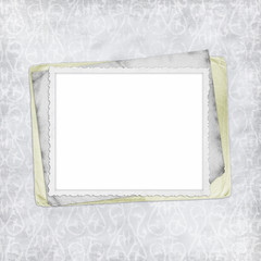 Grunge paper design for information in scrap-booking style