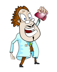 doctor holding heart in hand