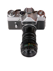 photo camera with macro lens