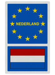 EU signs series - The Netherlands (in Dutch language), photo rea