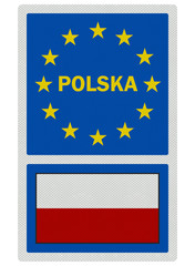 EU signs series - Poland (in Polish language), photo realistic,