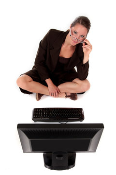 Businesswoman computer