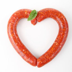 merguez en forme de coeur