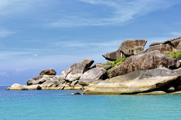 Fototapeta na wymiar Donald skalne Wyspy Similan, Tajlandia