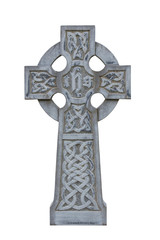 celtic tombstone cross isolated