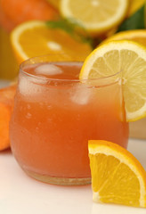 Orange lemon carrot juice