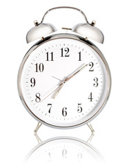 alarm clock on white background