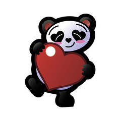 Panda With Heart
