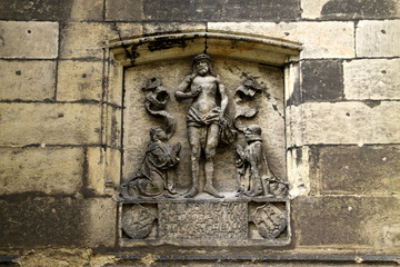 Relief an der Marienkirche in Pirna