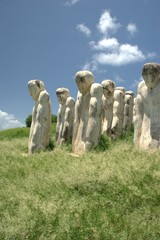Statues du m&eacute;morial de l'Anse Cafard
