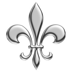 Fleur de Lys chrom&eacute;e