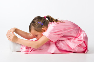 Obraz na płótnie Canvas Girl in a pink kimono