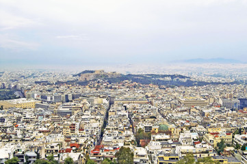 A view of Athens with the Acropolis from the Licabetto