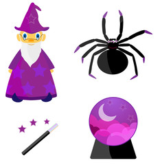 Wizard and his work tools