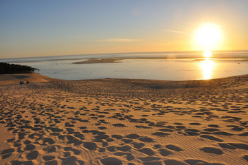 coucher de soleil sur la dune du pyla 11
