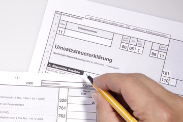 Obraz premium Umsatzsteuererklärung