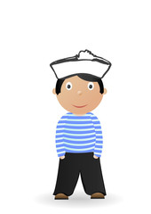 Vector illustration the cheerful seaman