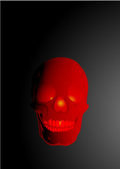 Vector illustration a human skull by a holiday helloween