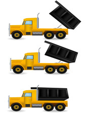 Vector illustration the yellow truck