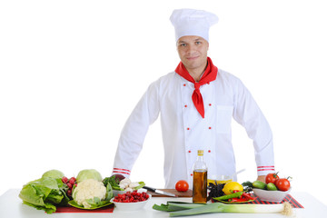 Chef at restaurant
