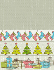 color background with christmas presents , vector