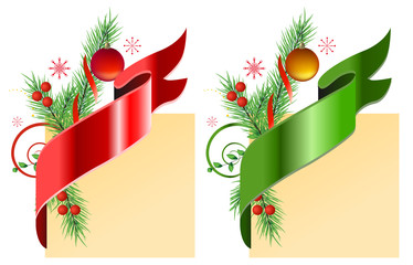 Two christmas banners