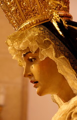 Virgen dolorosa, Semana Santa